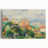 Black and white print of Pierre-Auguste Renoir's painting on stretched canvas, ideal for kitchen art.