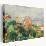 Large canvas print of a Pierre-Auguste Renoir painting, featuring soft pastel tones, ideal for kitchen wall art.