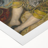 Art deco poster featuring a Pierre-Auguste Renoir painting, vibrant pastel shades on rolled canvas.