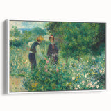Vintage poster art of a Pierre-Auguste Renoir painting on a framed canvas, featuring a colorful palette.