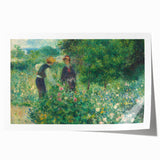 Rolled print of Pierre-Auguste Renoir's floral painting in soft pastel shades.