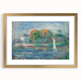 Extra large wall art featuring an abstract print of textured brush strokes in warm gold and beige, framed in gold.