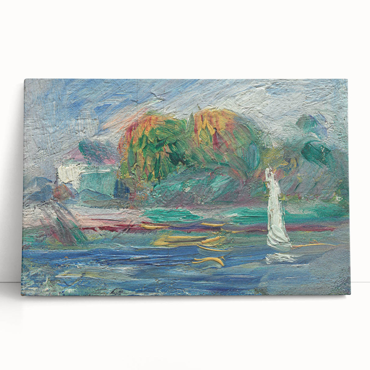 Black and white canvas print of Pierre-Auguste Renoir's design, ideal for kitchen wall art or bedroom ambiance.