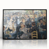 Large abstract wall art featuring mid-century modernist tones in black and white, acrylic framed.