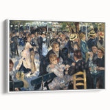 Vintage poster art of a colorful Pierre-Auguste Renoir painting, framed canvas, ideal for living room decor.