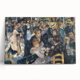 Black and white print of Pierre-Auguste Renoir's painting on stretched canvas, ideal for kitchen wall art.