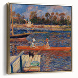 Framed canvas of a vintage-style landscape painting with muted earth tones, ideal for bedroom wall art.