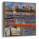 Framed canvas of a Pierre-Auguste Renoir landscape painting in vivid colors.