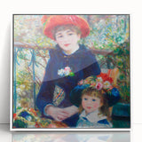 Art Deco style poster of a serene landscape in soft pastel hues, framed in white acrylic, suitable for nursery wall art.