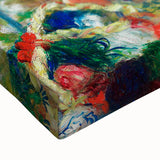 Large art of a black and white landscape painting on stretched canvas, suitable for bedroom wall decor.