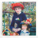 Black and white print of Pierre-Auguste Renoir's painting on stretched canvas, ideal for kitchen wall art.
