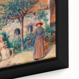 Extra large black canvas featuring a textured, colorful impressionist painting, ideal for living room decor.