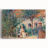 Black and white print of Pierre-Auguste Renoir's artwork on stretched canvas, suitable for kitchen art.