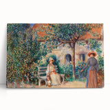 Black and white print of Pierre-Auguste Renoir's painting on stretched canvas, suitable as kitchen wall art or bedroom decor.