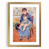 Extra large wall art featuring a textured abstract print of Pierre-Auguste Renoir's design, framed in gold.