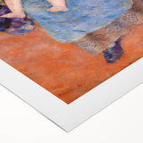 Art deco poster of a colorful Renoir painting on rolled canvas, suitable for dining room or bathroom wall art.