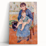 Pierre-Auguste Renoir painting print on stretched canvas, featuring soft pastel colors, ideal for kitchen wall art.