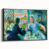 Black and white landscape painting of a serene setting on framed canvas, ideal for bedroom wall decor.