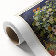 Art deco poster of a Vincent van Gogh painting on rolled canvas, featuring bright yellow tones, ideal for nursery wall art.