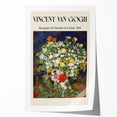 Rolled print of a Van Gogh-inspired floral painting with vibrant blue and yellow tones, suitable for art wall dining room.