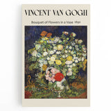 Black and white print of Vincent van Gogh's artwork on large stretched canvas, ideal for kitchen wall art.
