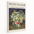 Side view of a stretched canvas featuring a Vincent van Gogh-inspired painting, ideal for kitchen wall art.