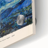 Large abstract wall art by Vincent van Gogh on acrylic glass, featuring vibrant color splashes.