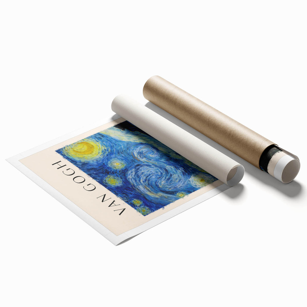 Extra large rolled print of Van Gogh's floral art in vibrant colors, ideal for classy bathroom wall art.