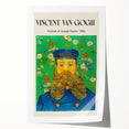 Vincent van Gogh floral painting on rolled canvas, featuring vibrant blues and yellows, ideal for art wall dining room.