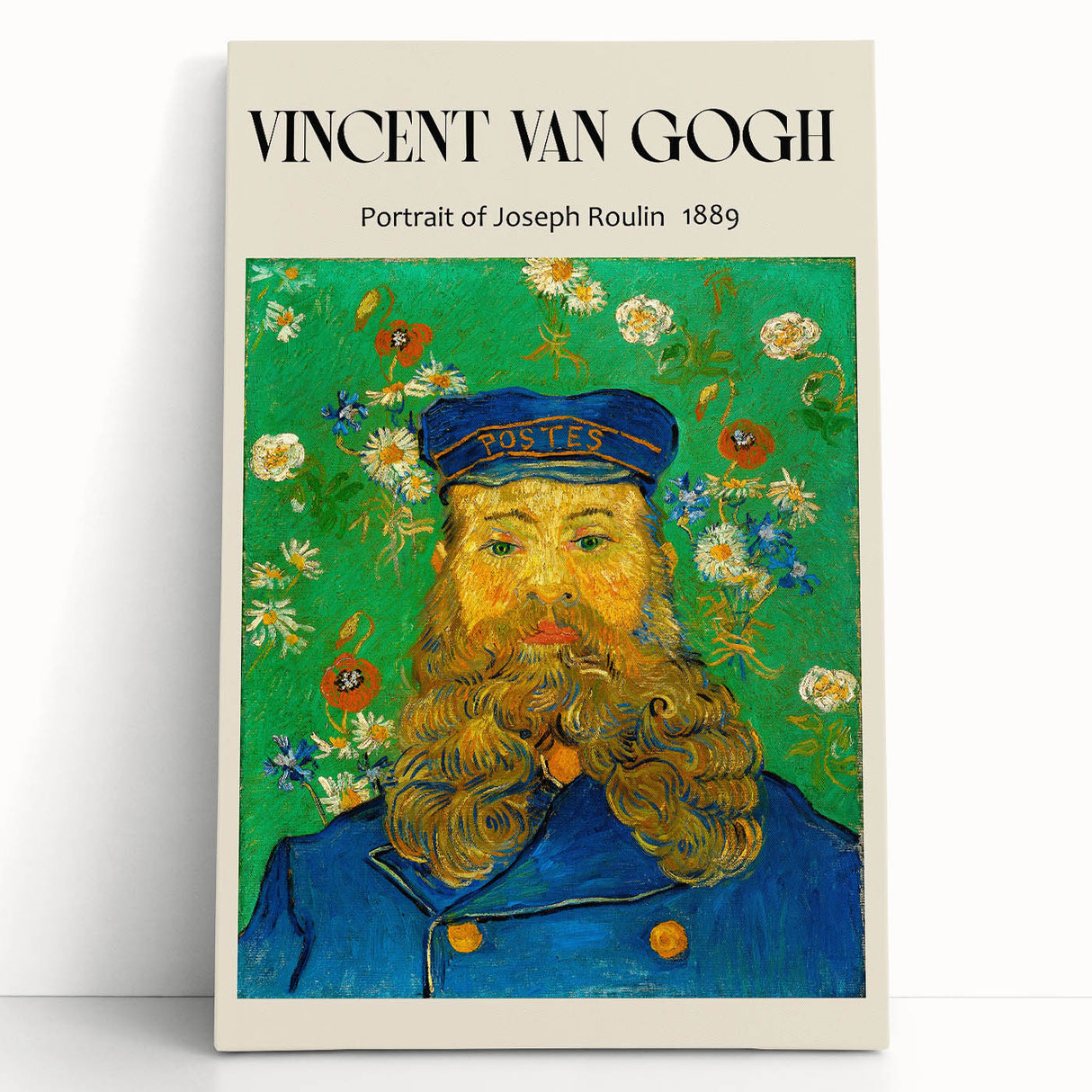 Black and white print of Vincent Van Gogh's artwork on stretched canvas, ideal for kitchen wall art or bedroom ambiance.