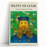 Black and white print of Vincent Van Gogh's artwork on stretched canvas, ideal for kitchen wall art or bedroom ambiance.