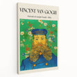 Vincent van Gogh inspired stretched canvas with vivid blue and yellow swirls, ideal for kitchen wall art.