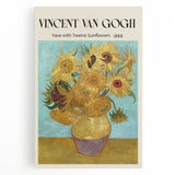 Black and white print of Vincent van Gogh's artwork on stretched canvas, ideal for kitchen wall art.