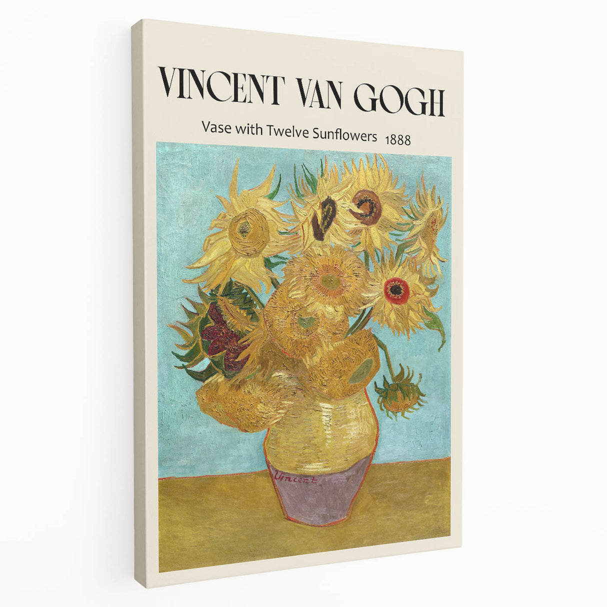 Vincent van Gogh-inspired stretched canvas featuring a vivid color palette, ideal for kitchen wall art.