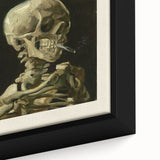 Close-up of a textured black wall art depicting colorful, abstract imagery on a framed canvas.