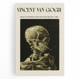 Black and white stretched canvas of Vincent Van Gogh's design, ideal for kitchen wall art.