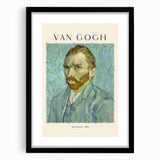 Colorful abstract art print featuring a Van Gogh-inspired design in vibrant hues on a large framed canvas.