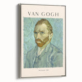 Framed canvas of Vincent van Gogh's landscape art painting featuring colorful fields under a dynamic sky.