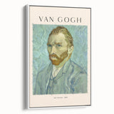 Vintage poster art of Vincent van Gogh in colorful style on extra large framed canvas, ideal for living room decor.