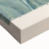 Black and white landscape art painting on large canvas, depicting a serene natural scene, ideal for bedroom wall art.