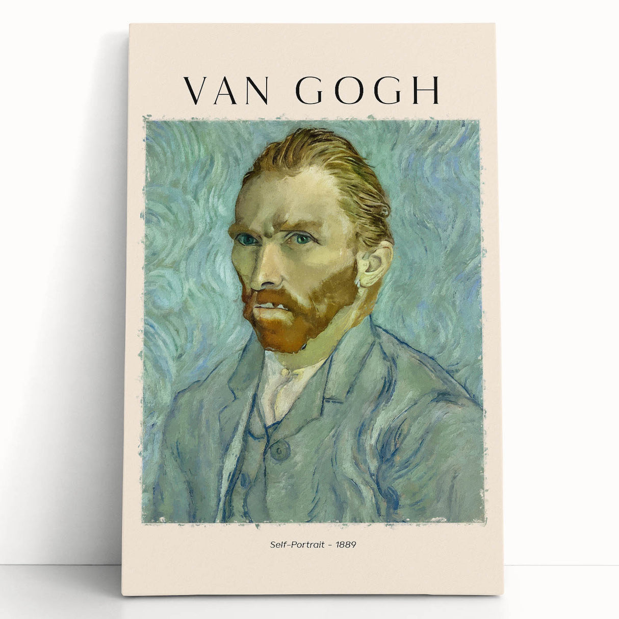 Black and white stretched canvas of Vincent van Gogh's painting, ideal for kitchen wall art or bedroom ambiance.