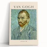 Black and white stretched canvas of Vincent van Gogh's painting, ideal for kitchen wall art or bedroom ambiance.