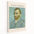 Side view of a stretched canvas featuring a Vincent van Gogh-inspired impressionist painting, suitable for kitchen wall art.