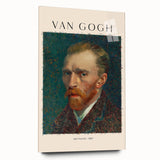 Acrylic print of a Van Gogh-inspired abstract design in vibrant blues and yellows, ideal for bedroom or dining room art.