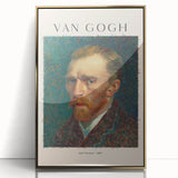 Vincent van Gogh-inspired large art print in a gold frame, featuring vivid colors and mid-century modernist style.