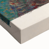 Black and white landscape painting on large canvas, featuring a serene nature scene, ideal for bedroom ambiance.