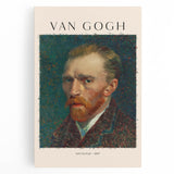Black and white print of Vincent van Gogh's artwork on large canvas, ideal for kitchen wall art.