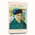 Acrylic glass print of a Van Gogh-inspired abstract design in vibrant yellow and blue tones.
