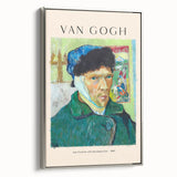 Framed canvas featuring a colorful Van Gogh landscape painting, ideal for adding a vintage touch to any room.