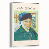 Vintage poster art of Van Gogh's painting on extra large framed canvas.